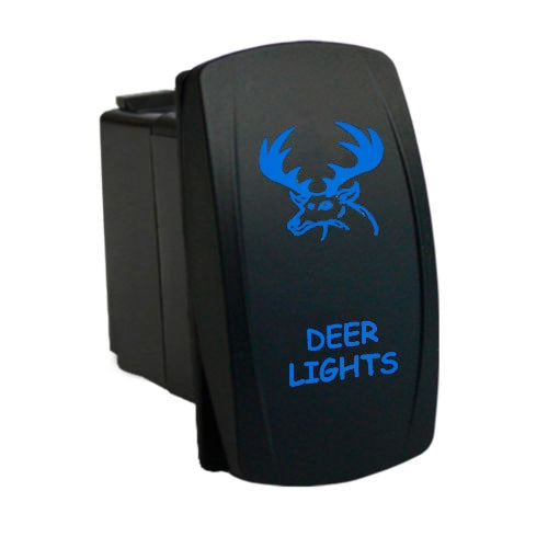QUAKELED ROCKER SWITCH 5 PINS DEER LIGHTS BL QRS877