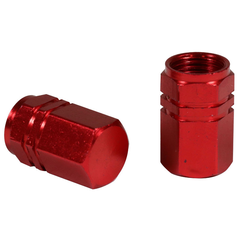 TOXIC VALVE CAP ''HEXA'' RED (2PCS) 228310