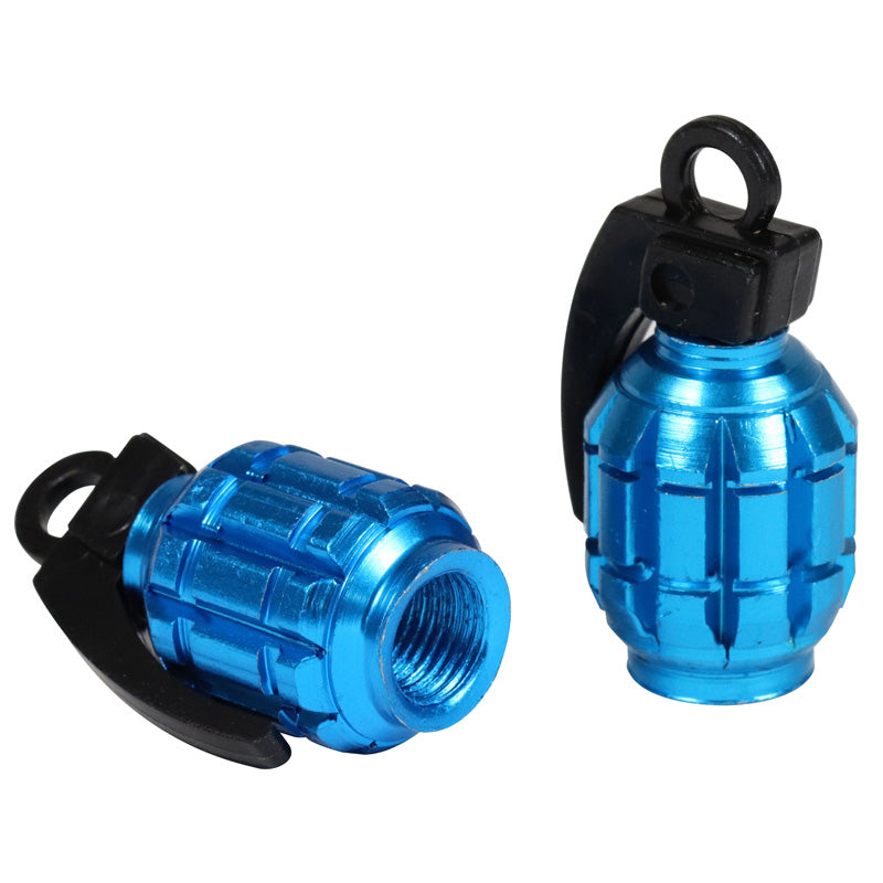 TOXIC VALVE CAP ''GRENADE'' LIGHT BLUE (2PCS) 228322