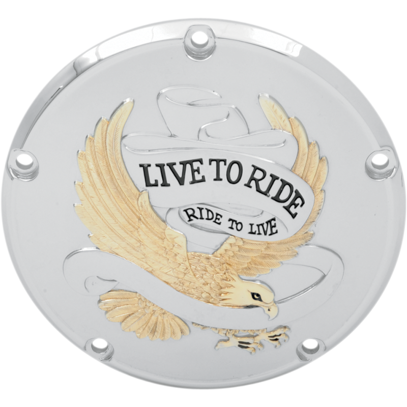 DRAG SPECIALTIES 99-18 B/T GOLD LIVE TO RIDE DERBY CVR 1107-0158