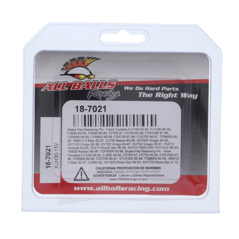 ALL BALLS BRAKE PAD RETAINING PIN FR/RR FJ1100/1200/VIRAGO 18-7021
