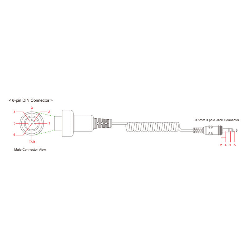 SENA 6 PIN DIN CABLE FOR BMW K1200LT SC-A0124