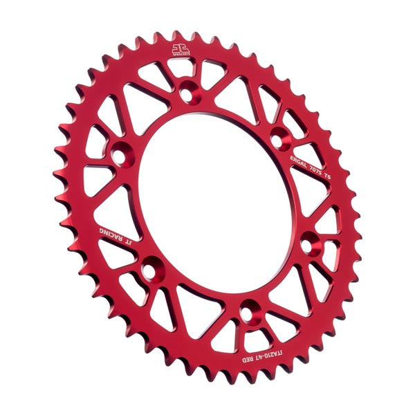 JT 210 RACELITE REAR SPROCKET 47 TEETH RED JTA210.47RED