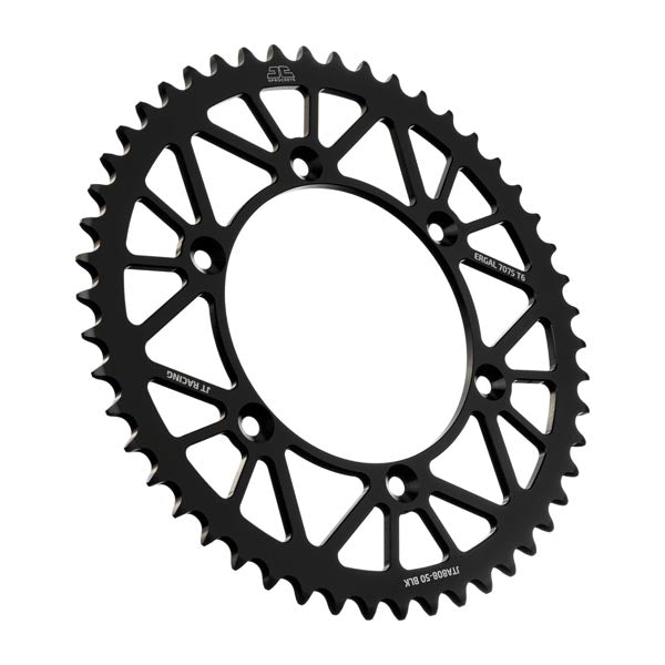JT 808 RACELITE REAR SPROCKET 50 TEETH BLACK JTA808.50BLK