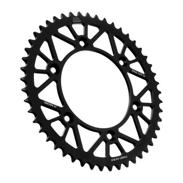 JT 897 RACELITE REAR SPROCKET 49 TEETH BLACK JTA897.49BLK