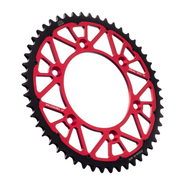 JT 210 TWINSTAR REAR SPROCKET 51 TEETH RED JTX210.51RED