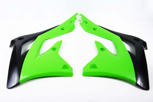 POLISPORT RADIATOR SCOOPS GREEN/BK KAWA POLISPORT 8416900001
