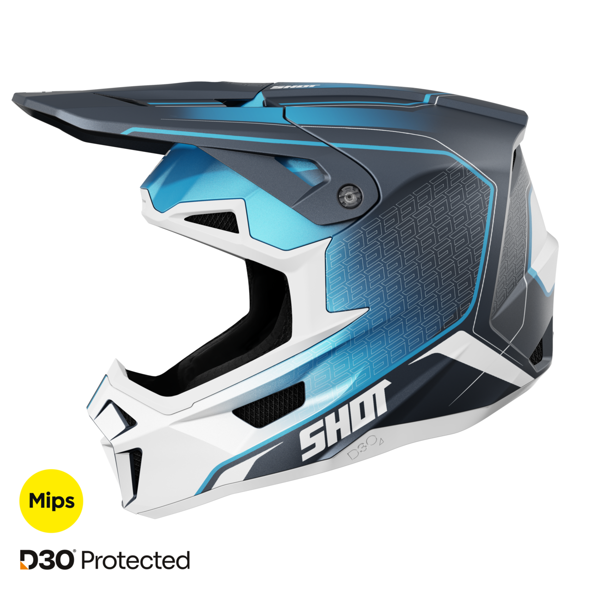 SHOT LITE CHALL HELMET BLUE MAT L 244-04692