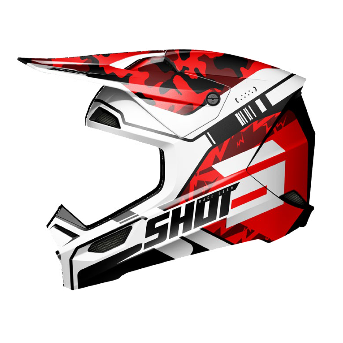 SHOT HELM FURIOUS FLASH RED LG 244-05199