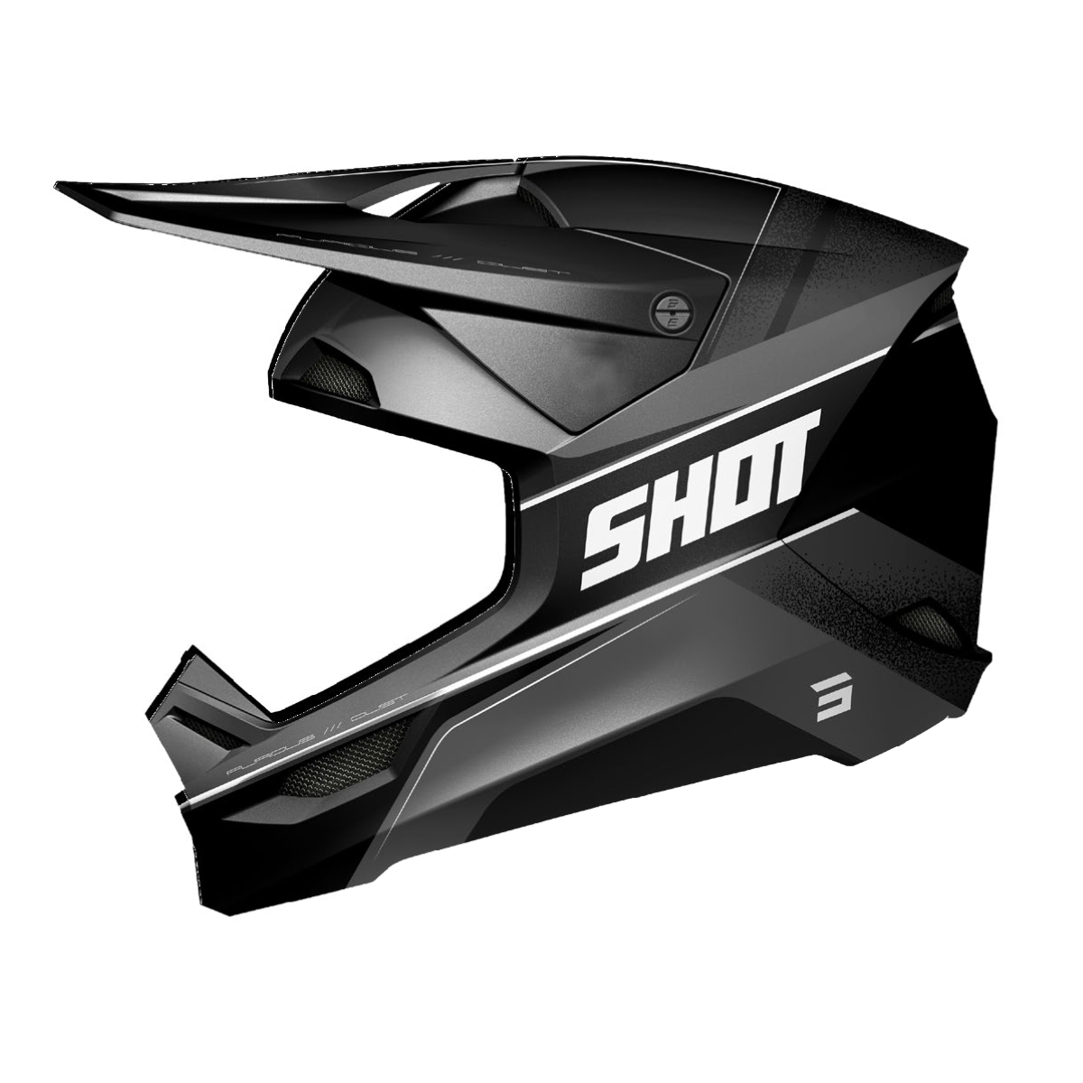 SHOT HELM FURIOUS DUST BLK MAT MD 244-05202