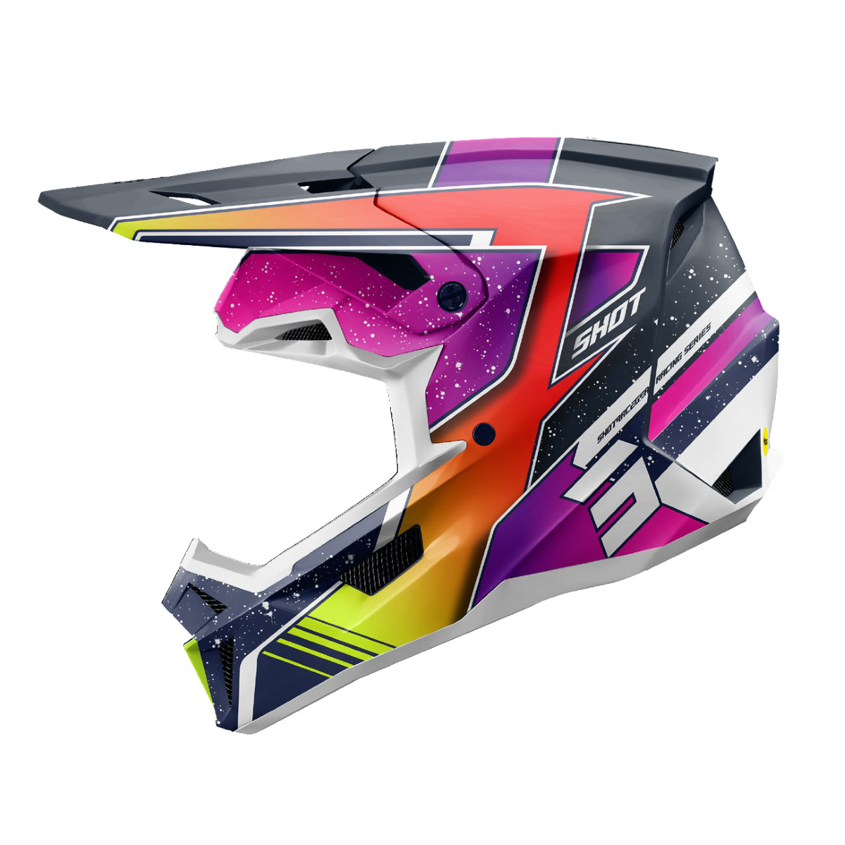 SHOT HELM SPEED RACING BLUE/NEON YEL L 244-05304