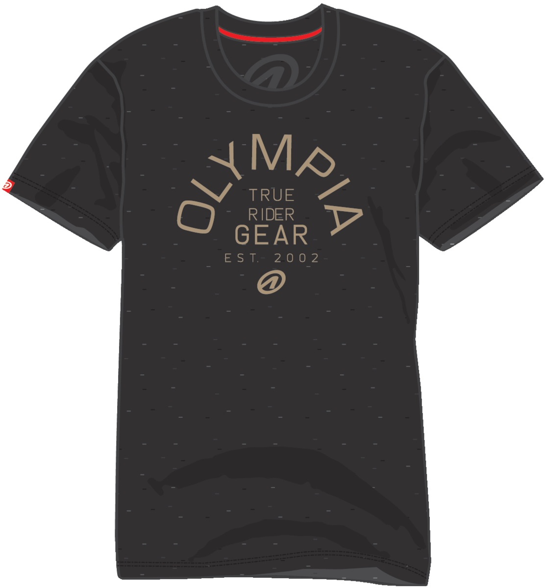 OLYMPIA BRIDGEPORT TEE HEATHER BLACK S OM20502 HEATHER BLK S