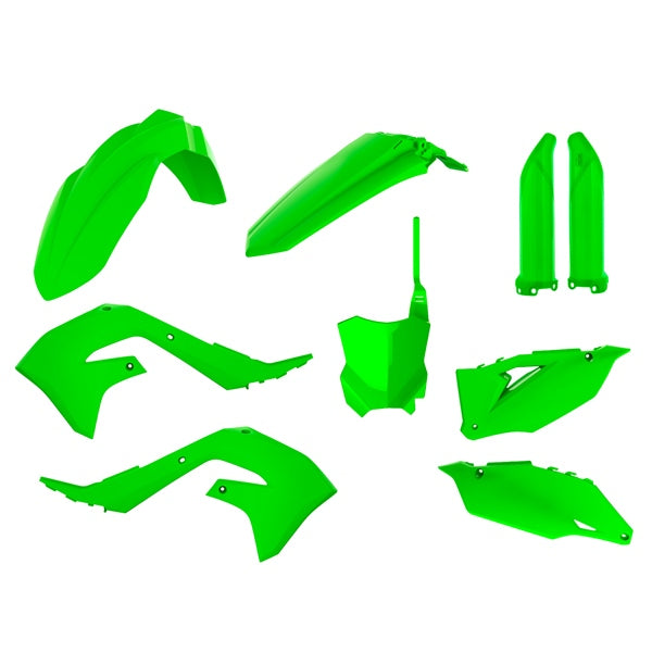 POLISPORT PLASTIC KIT COMP LIME KAWA 91025