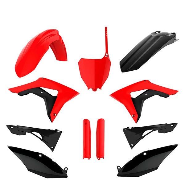POLISPORT PLASTIC KIT COMP RD BK HON 91538