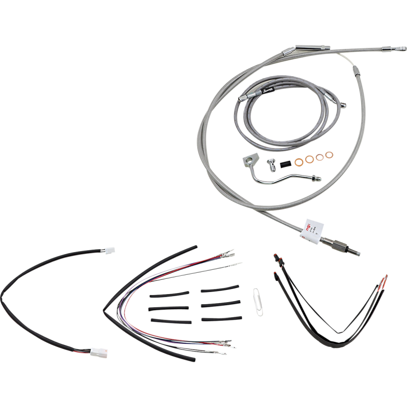 BURLY BRAND HANDLEBAR CABLE/BRAKE LINE KIT - COMPLETE - 14" APE HANGER H B30-1158