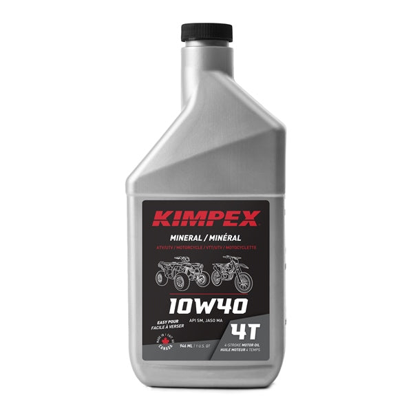 KIMPEX OIL ENGINE MOTO/ATV 10W40 946ML MNRAL FV0003215