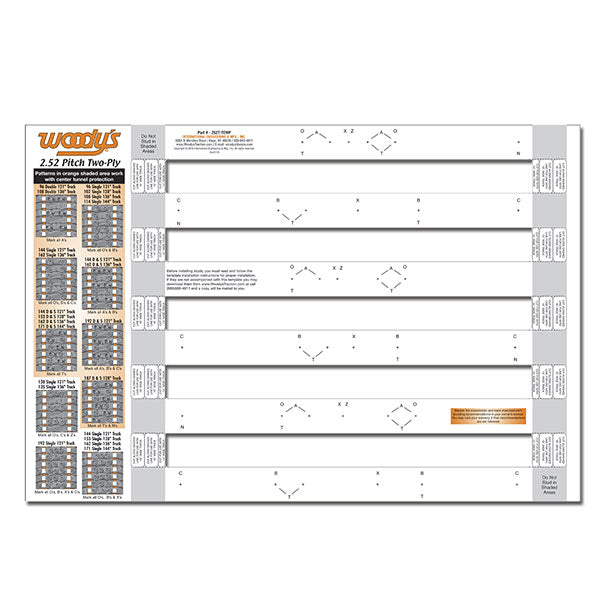 WOODY'S 286T TEMPLATE POLARIS 286T-TEMP-2