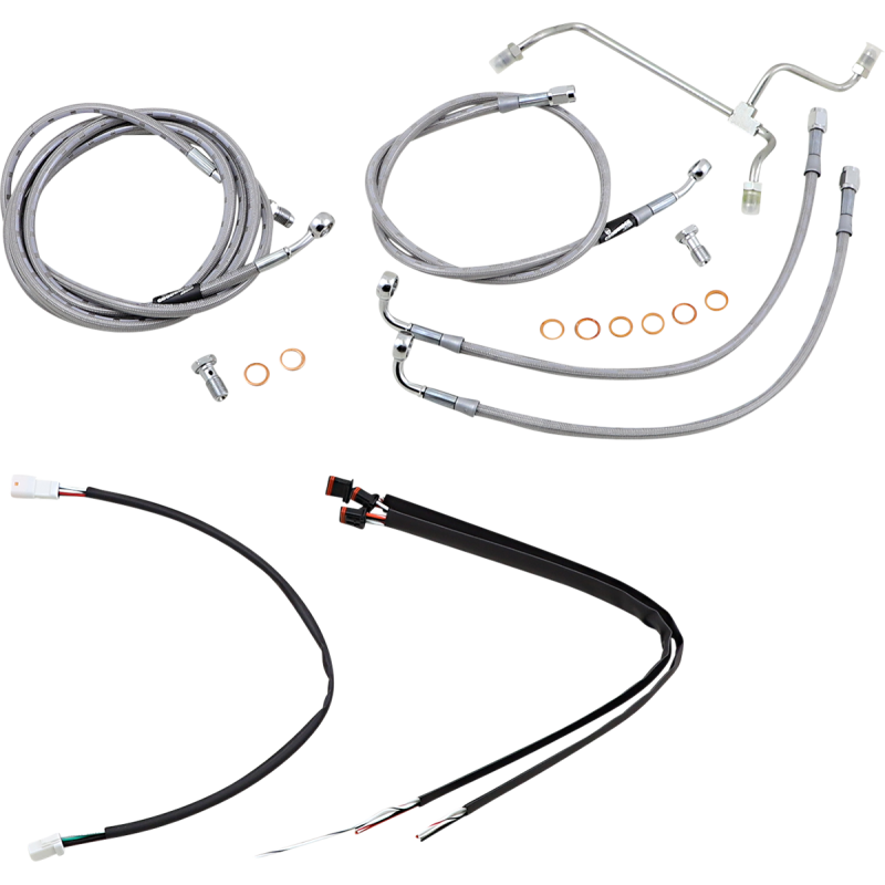 BURLY BRAND HANDLEBAR CABLE/BRAKE LINE KIT - COMPLETE - 16" APE HANGER H B30-1165