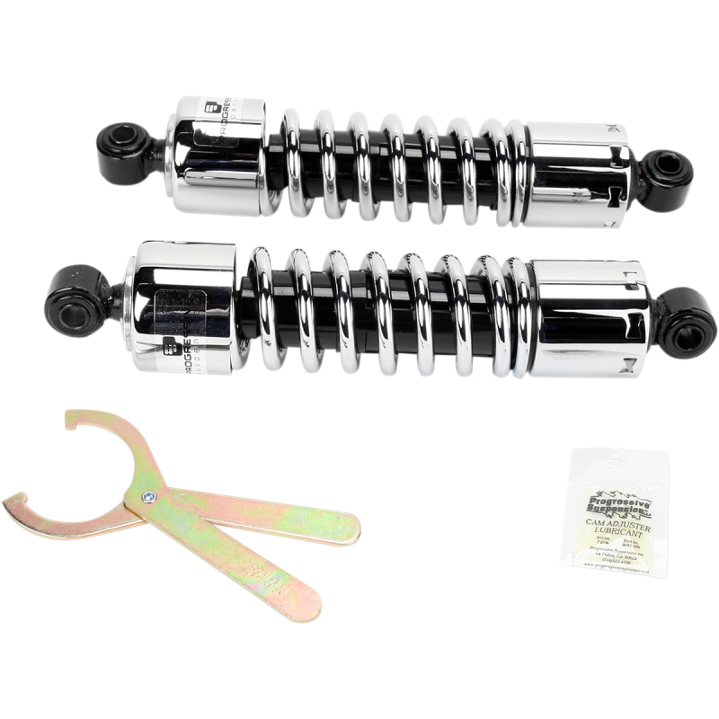 PROGRESSIVE SUSPENSION 12.5" 91-17 DYNA 412 STD CHROME SHOCKS 412-4038C