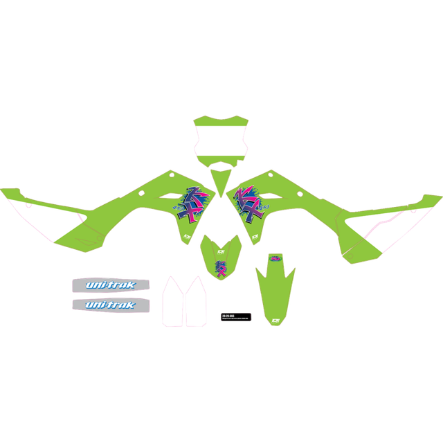 D'COR VISUALS CMPLT KIT 93 KX RETRO - KX 450 (24) WHT BG 20-20-365