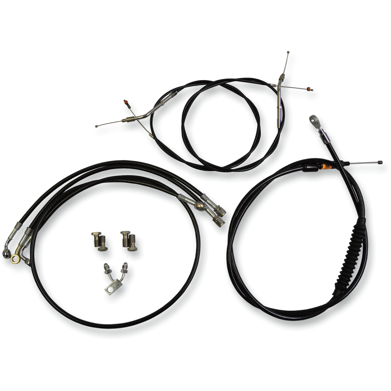 LA CHOPPERS CABLE KIT SS VINYL BLK 15-17ABSFXS16+ LA-8123KT-16B