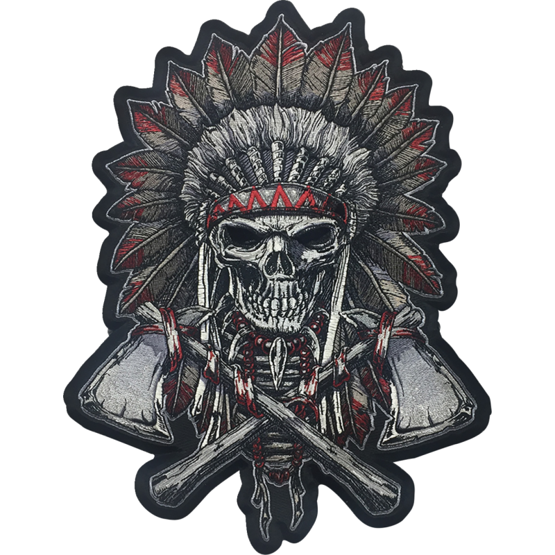 LETHAL THREAT RENEGADE SKULL EMBROIDERED PATCH - LARGE LT30226