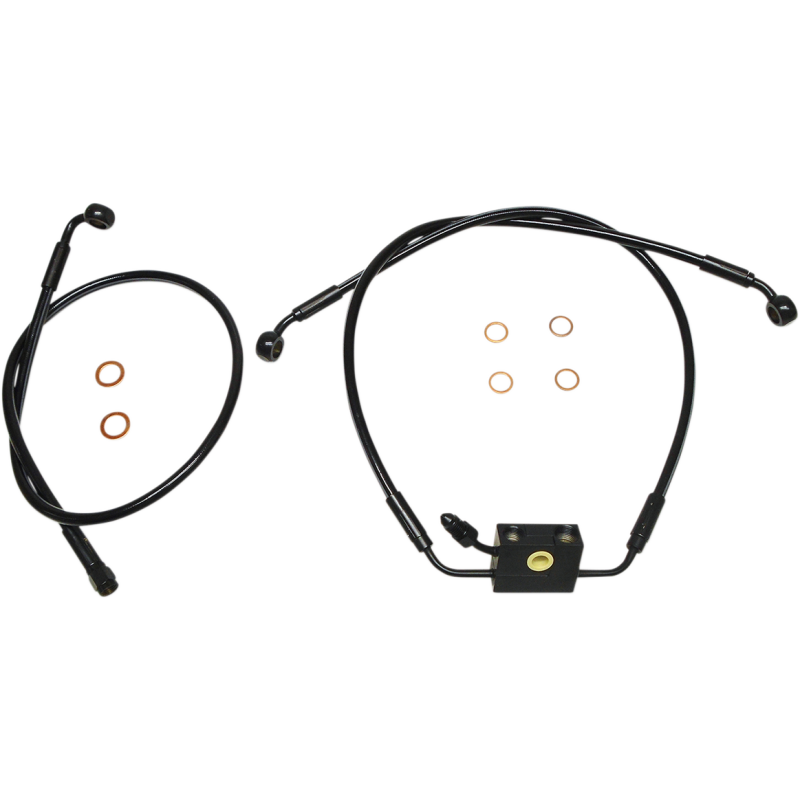 MAGNUM BRAKE LINE - XR - DUAL DISC - ABS - BLACK - SOFTAIL SBB1335-30