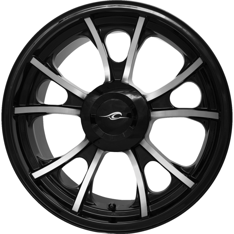 COASTAL MOTO CAST 3D LARGO TRIKE REAR BLK 18X7 W/WO TPMS/ABS 09-22 FL 3D-LAR187BC-TRK