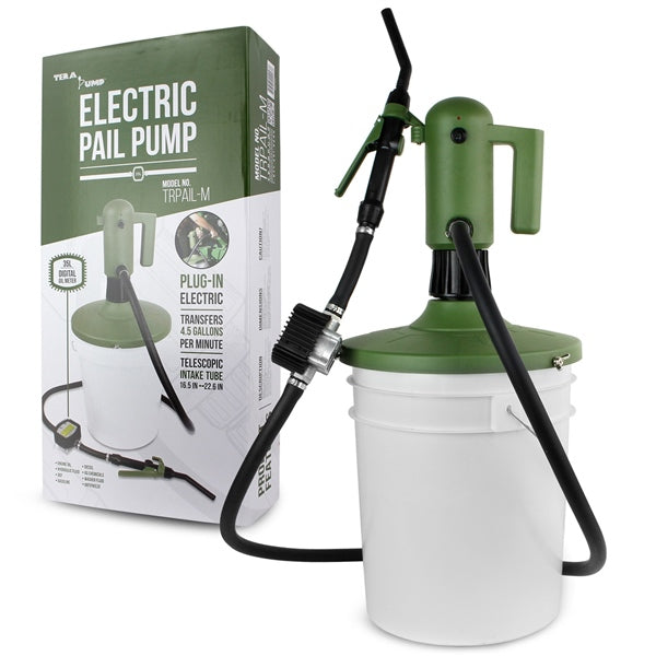 TERAPUMP PUMP PAIL ELECT W/METER TRPAIL-M 20107