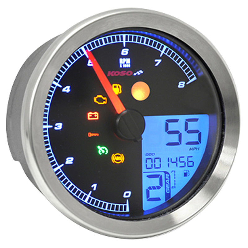 KOSO HD-04 METER HARLEY-DAVIDSON SPORTSTER/DYNA SILVER BA051221