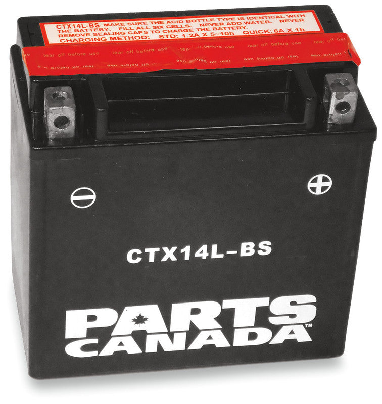 PARTS UNLIMITED BATTERIES CTX14L-BS W/ACID PACK PC CTX14L-BS