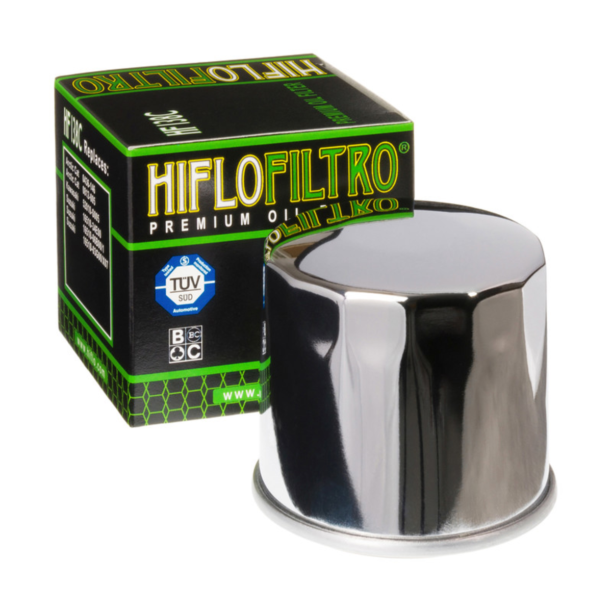 HI FLO HF138C OIL FILTER CHROME 16510-06B01 HF138C