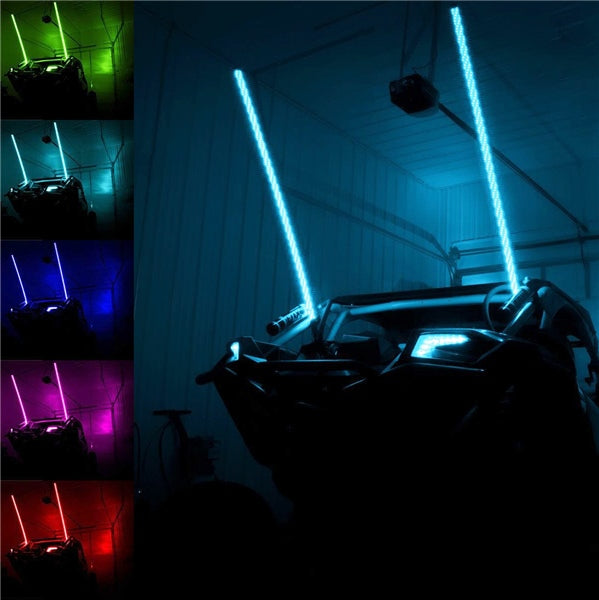 SUPER ATV WHIP LIGHTS 5 RGB LED NO BRACKET WL5001