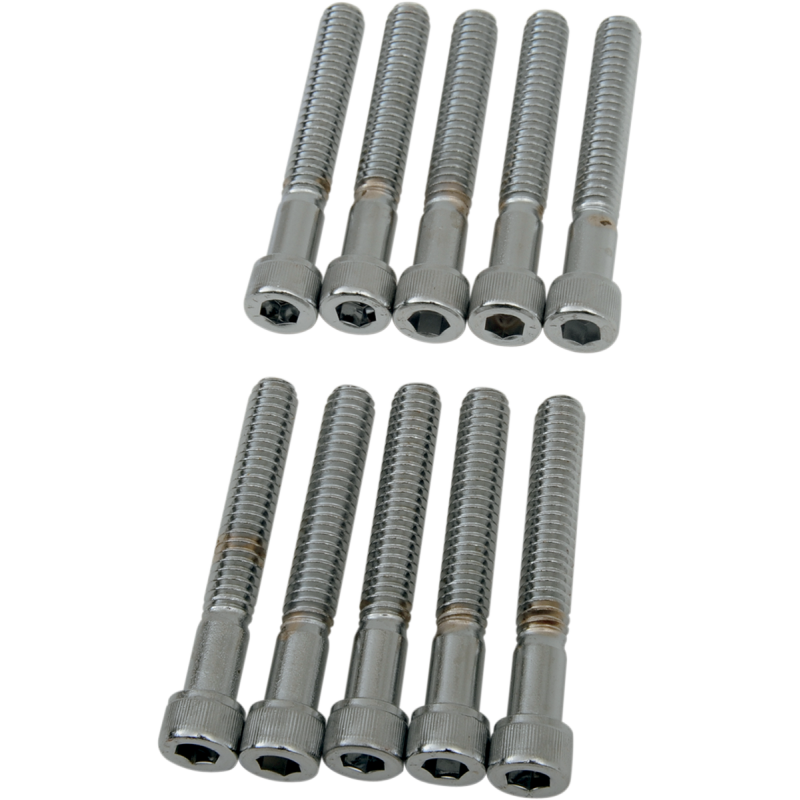 DRAG SPECIALTIES 1/4-20*1-3/4LLEN BOLTS(10) CY-CHROME MPB184