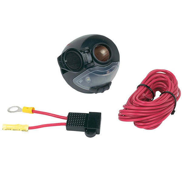 HOPKINS 12-VOLT SOCKET WITH LIGHT WIRE & FUSE 55125