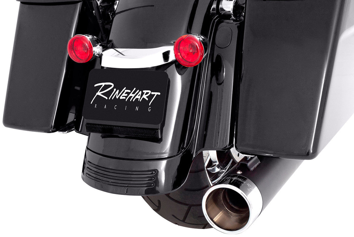 RINEHART RACING 09-16 FLH 2:1 SYSTEM BLK W/CHRM END CAP 200-0101C