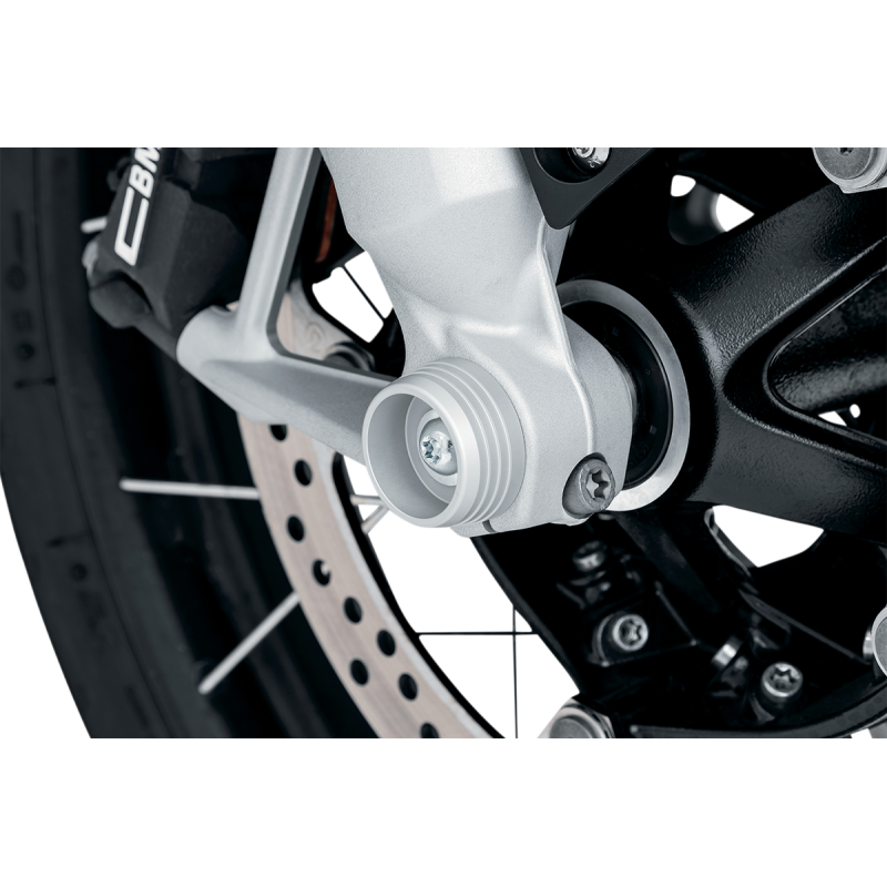 KURYAKYN LODESTAR FR AXLE SLIDER- BMW R 1200 & 1250, SLVR PN 3807 KUR3807