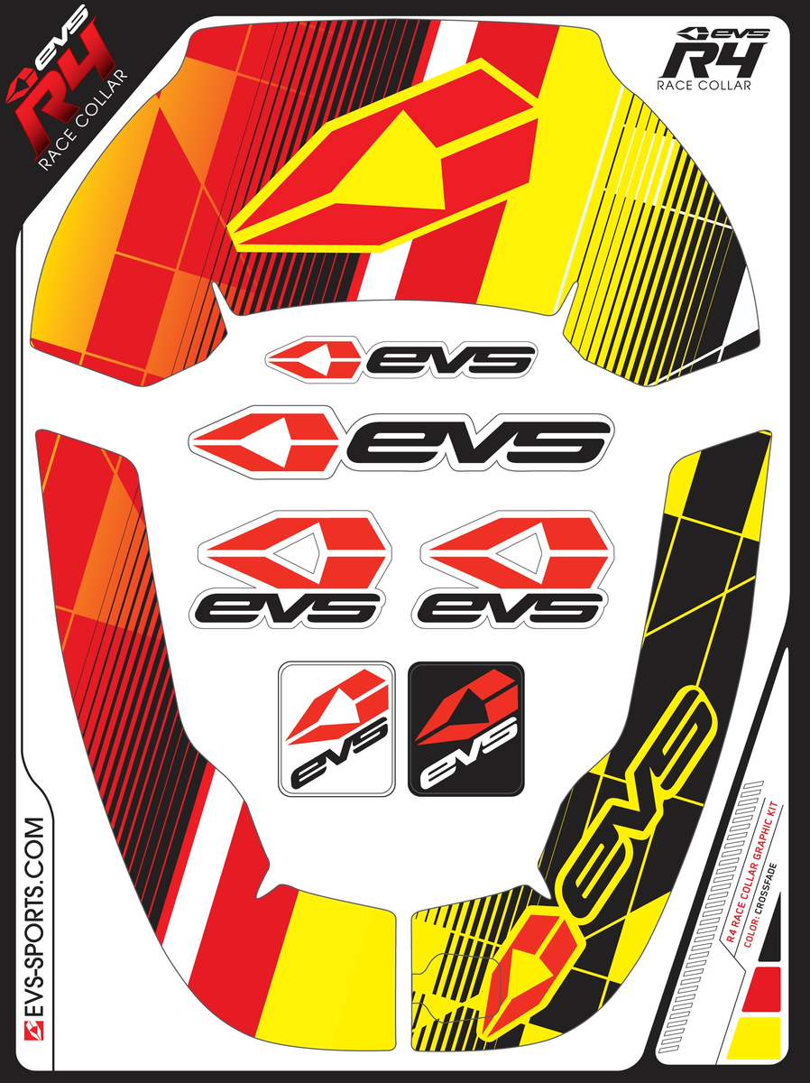 EVS R4 GRAPH. KIT CROSSFADE YELLOW YOUTH R4G-CYL-Y