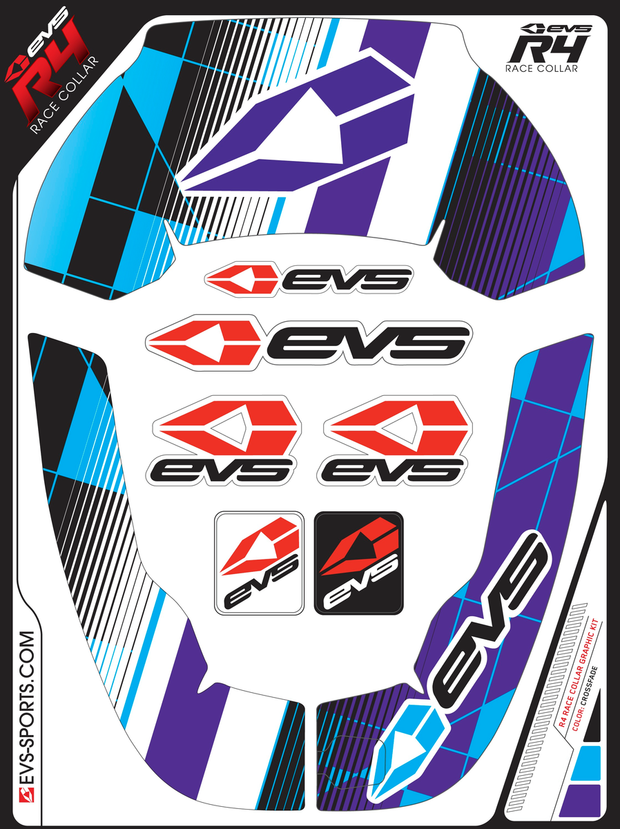 EVS R4 GRAPH. KIT CROSSFADE PURPLE YOUTH R4G-CPR-Y