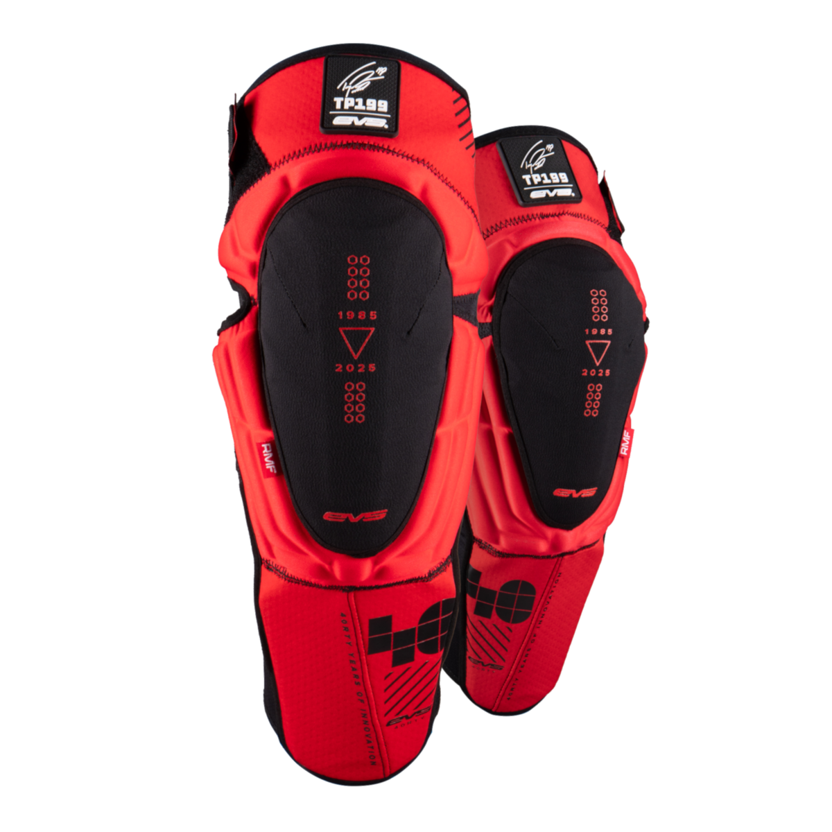 EVS TP199 KNEE GUARD 40TH ANNIV RED PAIR L/X TP199K-BK40-L/XL
