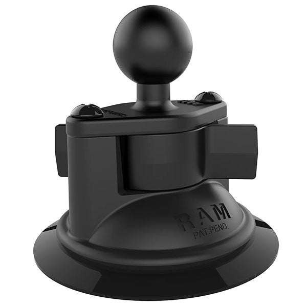 RAM TWIST-LOCK SUCTION CUP BASE WITH BALL SINGLE SUCTION, MARINE GRADE ALUMINUM RAM-B-224-1U