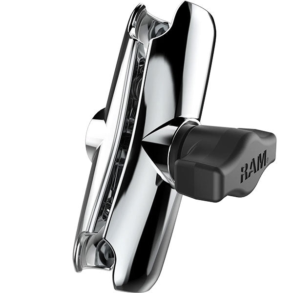 RAM CHROME DOUBLE SOCKET ARM - B SIZE MEDIUM MEDIUM ARM, CHROME RAM-B-201CHU