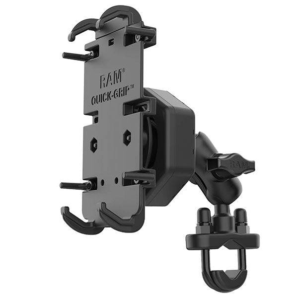 RAM QUICK-GRIP XL PHONE MOUNT WITH VIBE-SAFE & U-BOLT BASE SHORT RAM-B-149Z-A-PD4-462