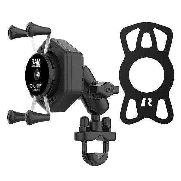 RAM X-GRIP PHONE MOUNT WITH VIBE-SAFE & U-BOLT BASE SHORT RAM-B-149Z-A-UN7-462