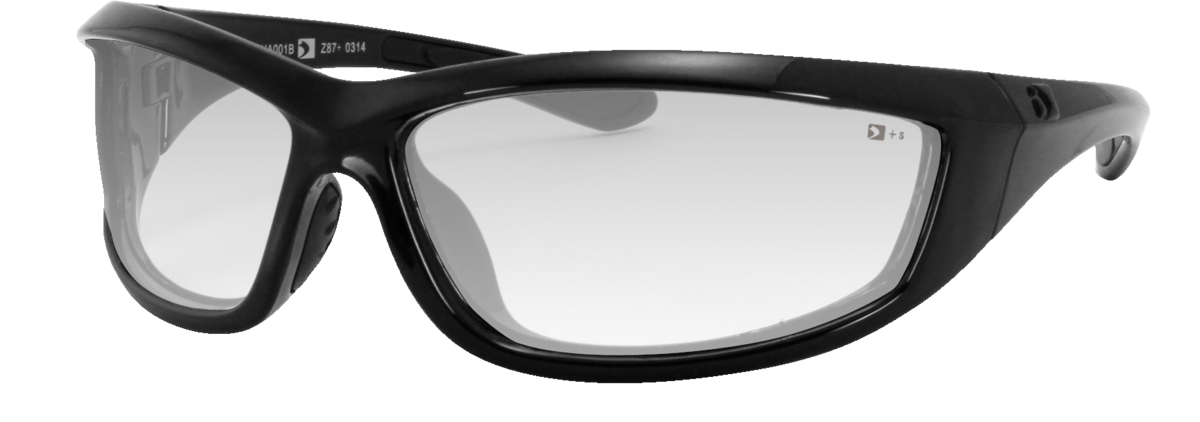ZAN HEADGEAR CHARGER SUNGLASS BLK FRAME ANTI-FOG CL ECHA001C