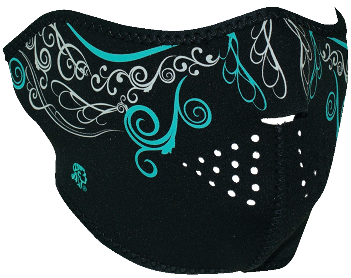 ZAN HEADGEAR HALF MASK NEOPRENE GLOW IN THE DARK V WNFM092HG