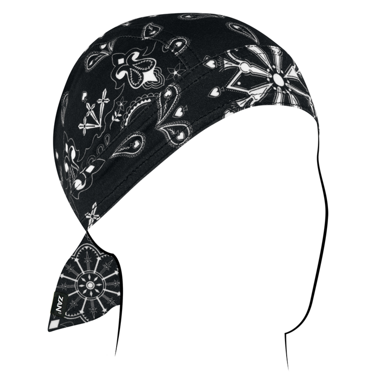 ZAN HEADGEAR FLYDANNA SPORTFLEX SERIES BK PAISLEY ZL101
