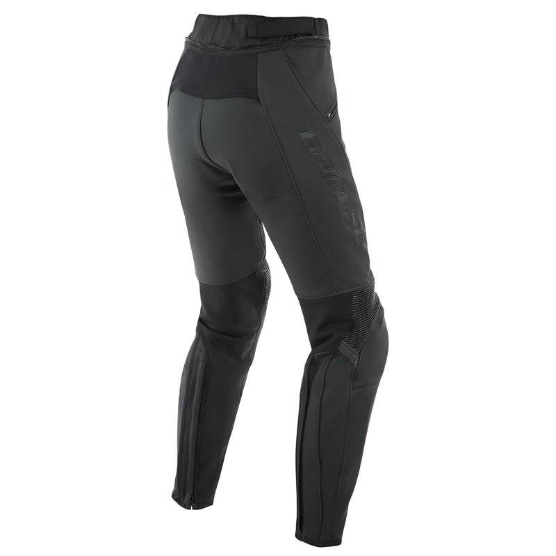 DAINESE PONY 3 LADY LEATHER PANTS BLACK-MATT 2553711-076-52