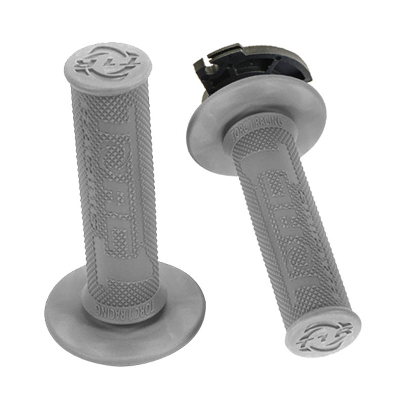 TORC 1 DEFY MX HOT LAP LOCK ON DIAMOND GRIPS GRAY / INCLU 4650-0702