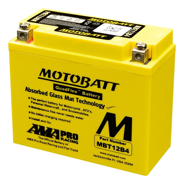 MOTOBATT MBT12B4 BATTERY QUADFLEX MOTOBATT MBT12B4